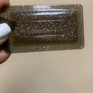 COACH tag Black Glitter &Transparent